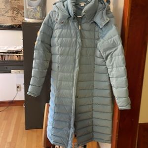 Garnet Hill midi puffer coat.